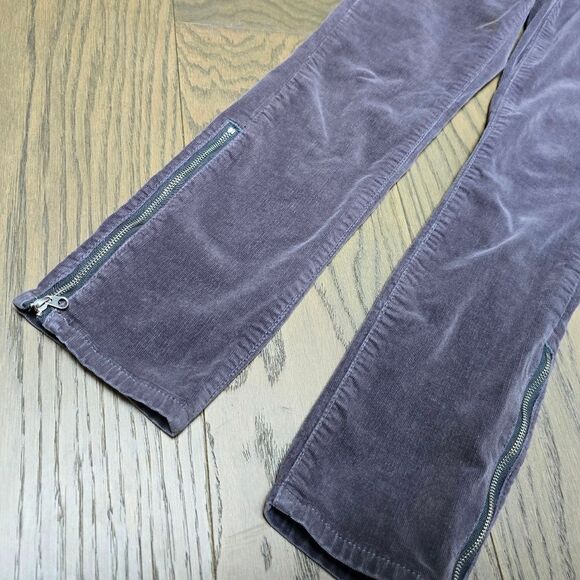 Anthro Pilcro Stet Low Rise Skinny Corduroy Ankle Zip Pants in Gray - Picture 4 of 14